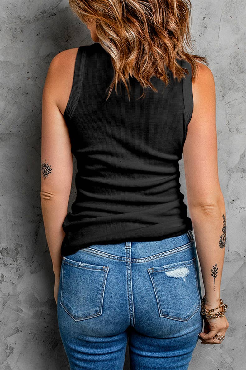 Daily Leisure Essential Basic rib tank top
